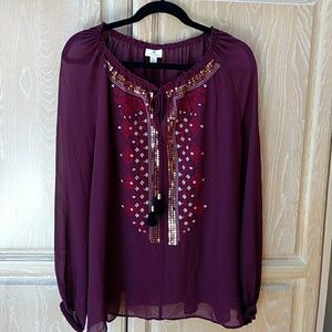 Altuzarra Boho Tunic with Embroidery/Cross Stitch